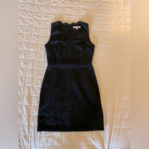 Loft Fitted Scalloped Neckline Dress